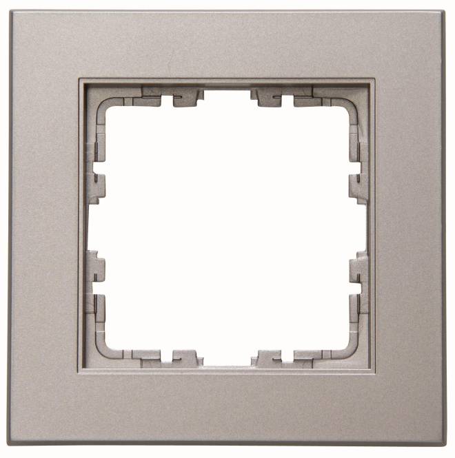 Kopp Abdeckrahmen 1f.HK07 402147002 stahlfarben Install.Baumaterial Schaltermat/Geb.Steu Schalter