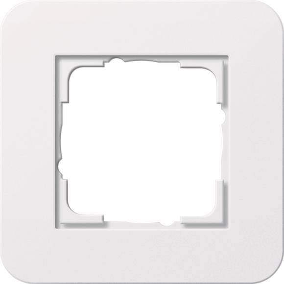 GIRA 0211410 Abdeckrahmen 1fach E3 Reinweiß/Reinweiß glänzend Soft-Touch Install.Baumaterial