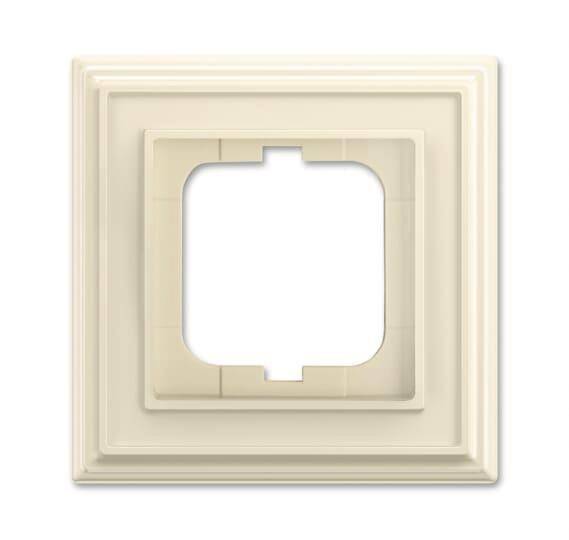 BJ Abdeckrahmen, elfenbeinweiß, 1721-832 Rahmen Busch-dynasty Install.Baumaterial Schalter