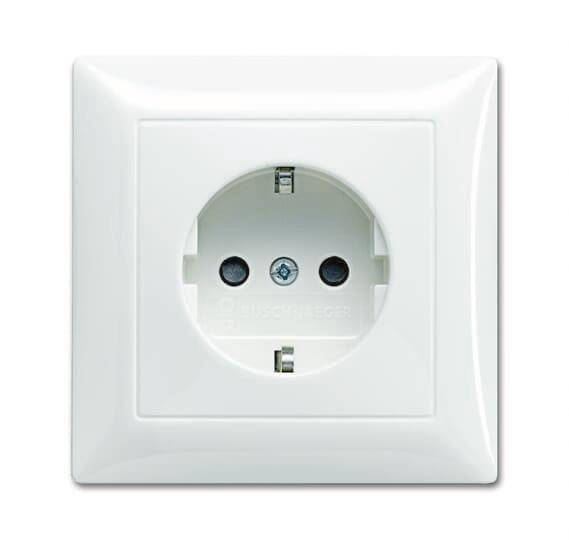 BJ balance SI Schuko Voll 20 EUJB-914 mit erh. Ber.-sch. / alpinweiß Install.Baumaterial Schalter