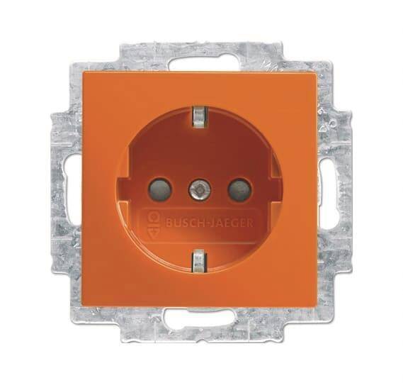 BJ balance SI Steckdosen- 20 EUCB-14-914 Einsatz mit erh. Ber.-sch. / orange Install.Baumaterial