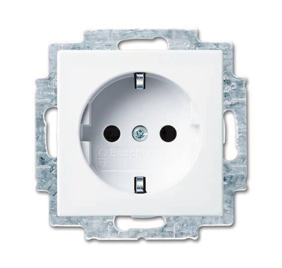 BJ SCHUKO Steckdose LED 20 EUCBLI-914 Steplight alpinweiß Busch-balance SI Install.Baumaterial