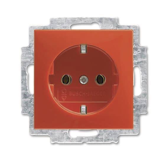 BJ balance SI Schuko Kombi 20 EUC-917 rot Install.Baumaterial Schaltermat/Geb.Steu Schalter