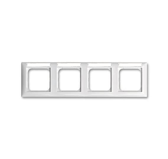 BJ Rahmen waagerecht 4-fach 1734 NS-914 beschriftbar aws Busch-Balance SI Install.Baumaterial