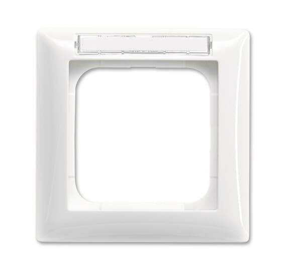 BJ balance SI Rahmen 1721 NS-914 1fach mit Schriftfeld alpinweiß Install.Baumaterial Schalter