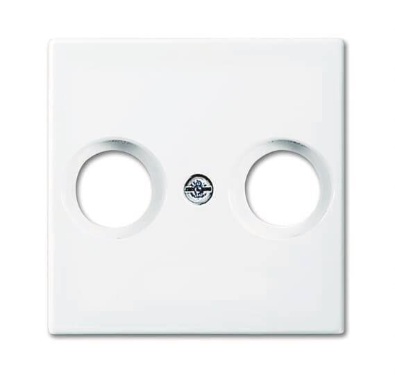 BJ balance SI Koax Abdeckung 2531-914 2Loch alpinweiß Install.Baumaterial Schaltermat/Geb.Steu