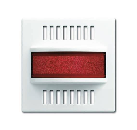 BJ Zentralscheibe Schriftfeld 1573 C-914 Kalotte rot alpinweiß Install.Baumaterial Schalter