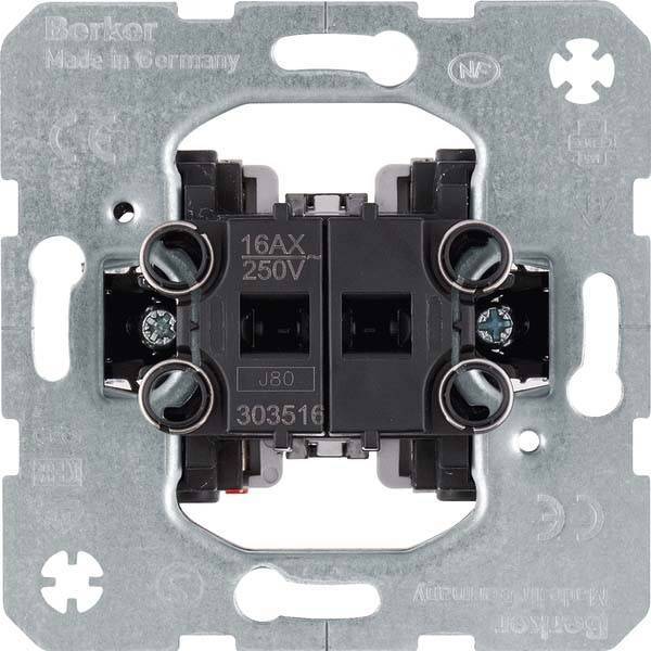 Berker Serienschalter Aus/Wechsel 303516 16 AX Install.Baumaterial Schaltermat/Geb.Steu Schalter