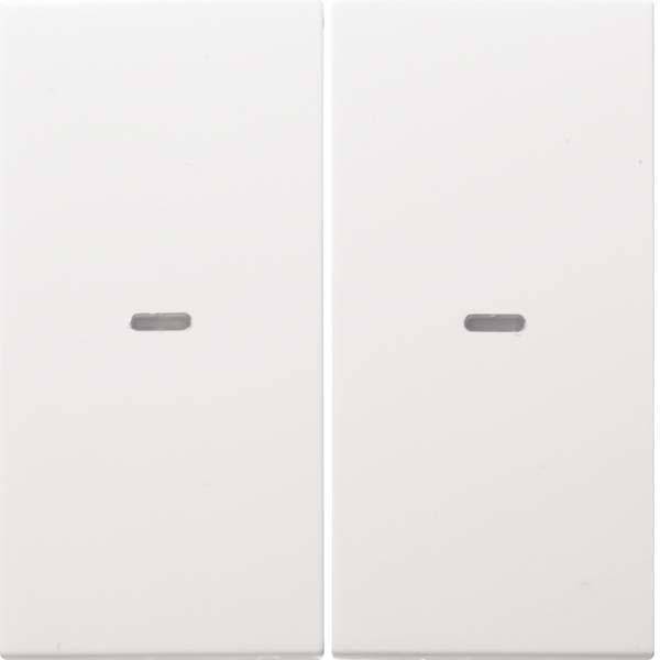 Berker Wippe 2fach mit klarer 80960389 Linse S.1/B.3/B.7 polarws glänzend Install.Baumaterial