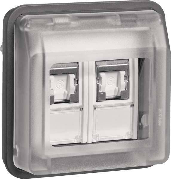 Berker UAE Steckdosen 8/8-polig 14103505 geschirmt W.1 lgr matt Install.Baumaterial Schalter