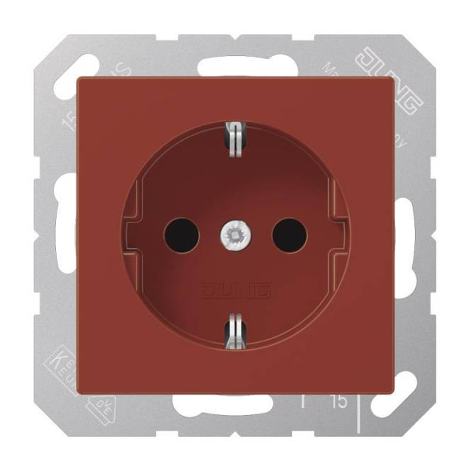 JG SCHUKO Steckdose A1520BFRT bruchsicher 16A 250V A rot Install.Baumaterial Schaltermat/Geb.Steu