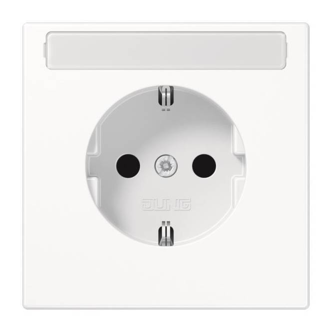 JG SCHUKO Steckdose LS1520NAWW m- Schriftf. Serie LS alpinweiss Install.Baumaterial Schalter