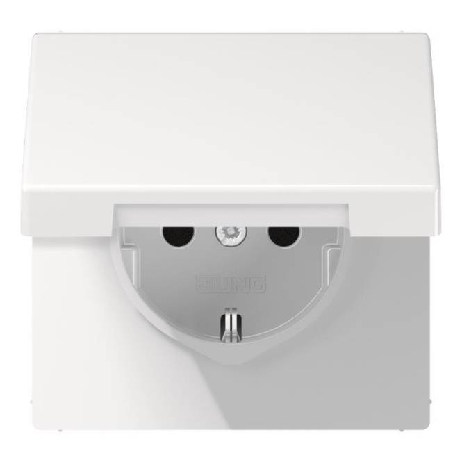 JG SCHUKO Steckd.m.Klappd. LS1520KLWW Serie LS alpinweiß Install.Baumaterial Schaltermat/Geb.Steu