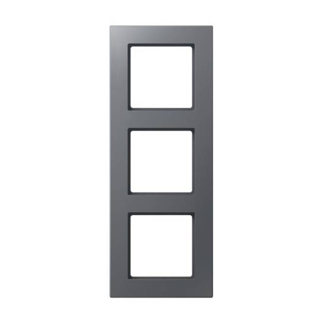 JG Rahmen 3fach Serie A AC583BFANM creation anthrazit matt Install.Baumaterial Schaltermat/Geb.Steu