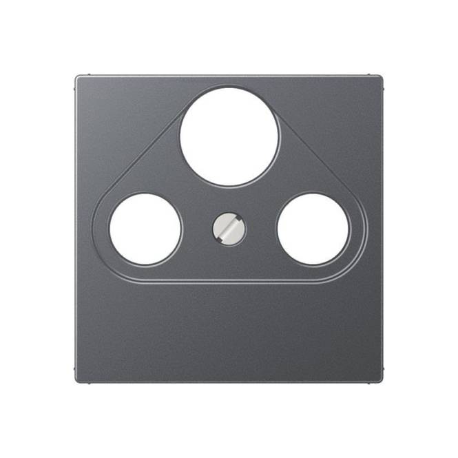 JG Abdeckung 3Loch A561BFPLSATANM f.SAT-TV bruchsicher Serie A anthr.matt Install.Baumaterial