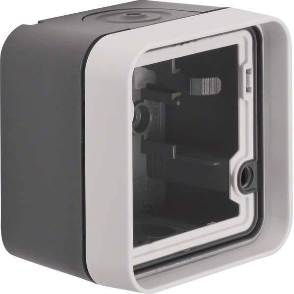 BER APWG Gehäuse m.Rahmen W.1 6118913505 1fach mit Leitungseinf. lichtgrau Install.Baumaterial