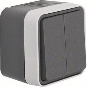 Berker APWG Serientaster W.1 50753515 2 Schließer getr. Eingangsklemme lichtgr Install.Baumaterial