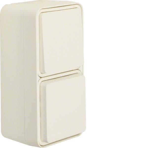 BER APWG Kombination W.1 47803512 Wechsel + Schuko polarweiß Install.Baumaterial Schalter