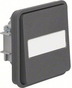 Berker Wechselschalter, 30763555 beleuchtet AP W.1 lichtgrau Install.Baumaterial Schalter