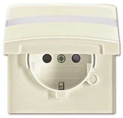 BJ Steckdose m.Klapp- 20 EUGKBN-32-101 Deckel Allwetter IP44 weiß Install.Baumaterial Schalter