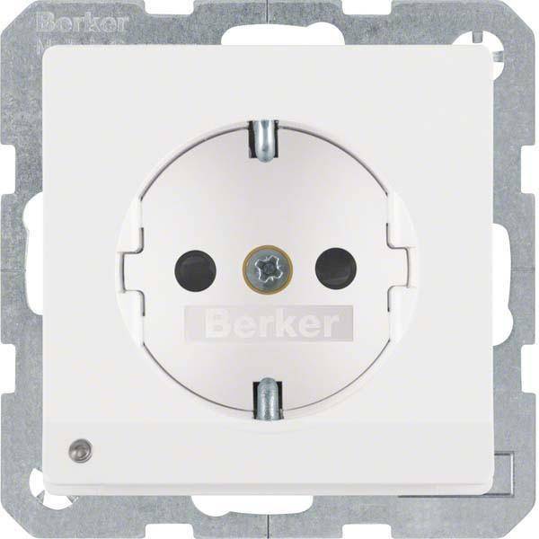 Berker Steckdose SCHUKO m. 41096089 LED-Orientierungslicht Q.1/Q.3 polarweiß Install.Baumaterial