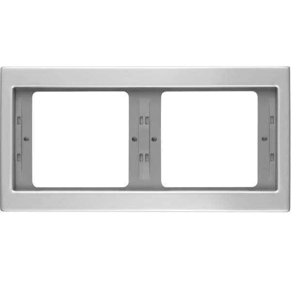 Berker Rahmen K.5 Alu 13637003 2fach waagerecht Install.Baumaterial Schaltermat/Geb.Steu Schalter