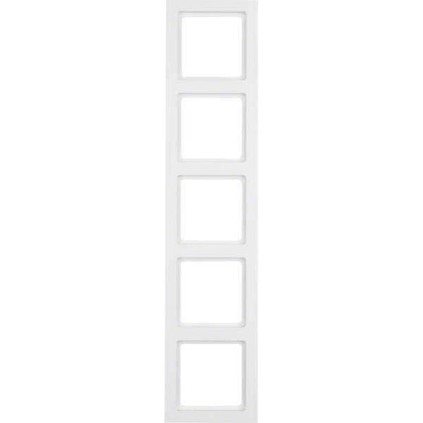 Berker Rahmen Q.3 5-fach 10156099 samt polarweiß, Install.Baumaterial Schaltermat/Geb.Steu Schalter