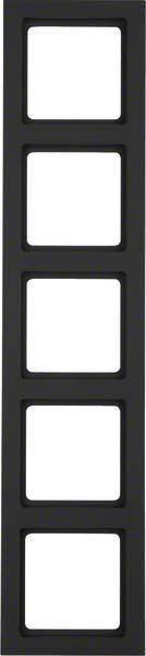 Berker Rahmen Q.3 10156096 5fach anthrazit samt Install.Baumaterial Schaltermat/Geb.Steu Schalter