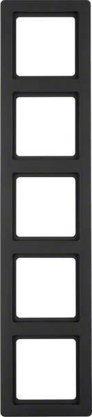 Berker 5-fach Rahmen Q.1 10156086 anthrazit samt Install.Baumaterial Schaltermat/Geb.Steu Schalter