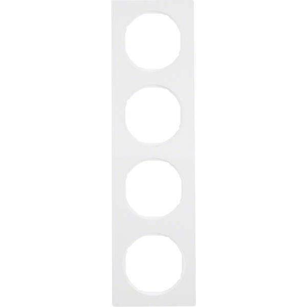 Berker Rahmen R.3 4fach 10142289 polarweiß glänzend Install.Baumaterial Schaltermat/Geb.Steu