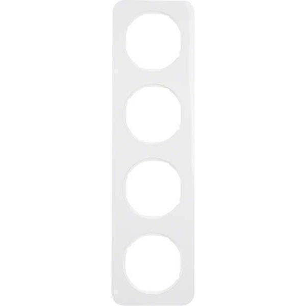 Berker Rahmen R.1 4fach 10142189 polarweiß glänzend Install.Baumaterial Schaltermat/Geb.Steu