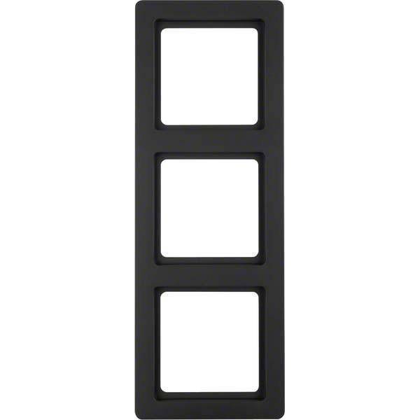 Berker Rahmen Q.1 3-fach 10136086 samt anthrazit, Install.Baumaterial Schaltermat/Geb.Steu Schalter