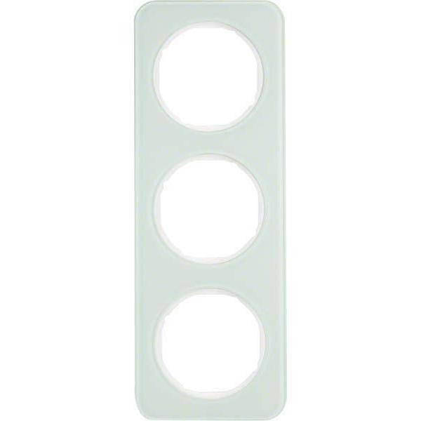 Berker Rahmen R.1 Glas, 10132109 polarweiß 3fach Install.Baumaterial Schaltermat/Geb.Steu Schalter