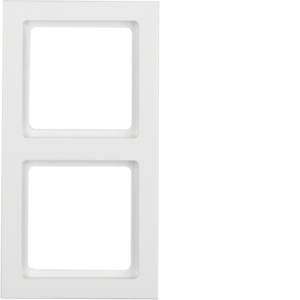 Berker Rahmen Q3 2-fach 10126099 samt polarweiß, Install.Baumaterial Schaltermat/Geb.Steu Schalter