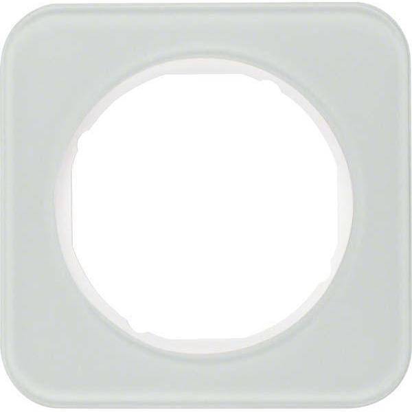 Berker Rahmen R.1 Glas, 10112109 polarweiß Install.Baumaterial Schaltermat/Geb.Steu Schalter