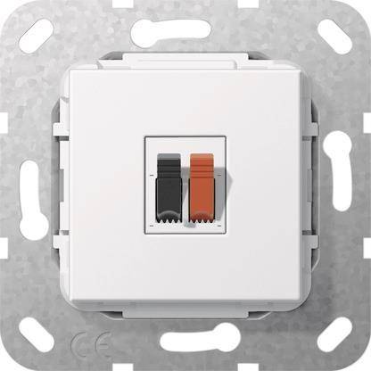 GIRA 569203 Lautsprecheranschluss 1fach Einsatz Reinweiß glänzend Install.Baumaterial Schalter