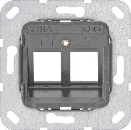 GIRA 560400 Modular Jack MJ-04 2fach Tragring Install.Baumaterial Schaltermat/Geb.Steu Schalter
