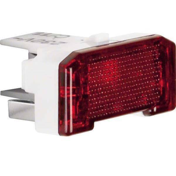 BER LED-Aggregat Modul-Einsatz 1686 weiß mit roter Kalotte Install.Baumaterial Schaltermat/Geb.Steu