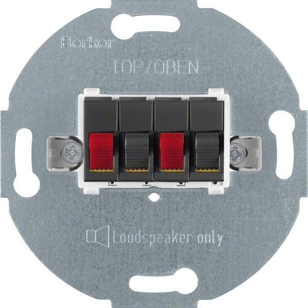 Berker Stereo-Lautsprecher- 457305 Anschlussdose Modul-Einsatz anthrazit Install.Baumaterial