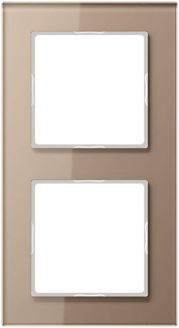 JG Rahmen 2fach AC582GLCH Champagner Install.Baumaterial Schaltermat/Geb.Steu Schalter Steckdosenm