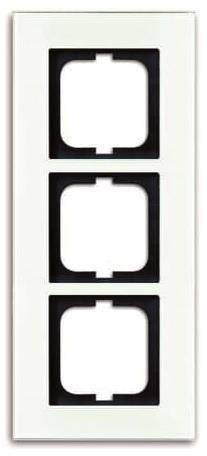 BJ Rahmen 3-fach UP weißglas 1723-811 Install.Baumaterial Schaltermat/Geb.Steu Schalter Steckdosenm