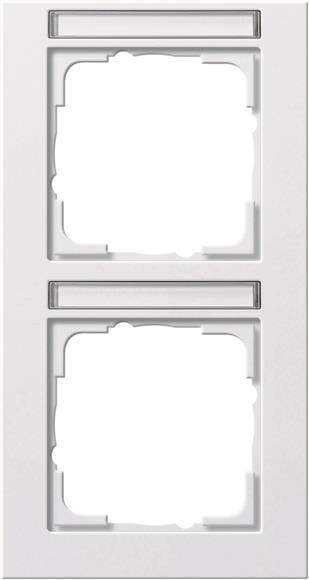GIRA 110229 Abdeckrahmen 2fach senkrecht BSF E2 Reinweiß glänzend Install.Baumaterial Schalter