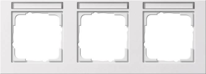 GIRA 109329 Abdeckrahmen 3fach waager. BSF E2 Reinweiß glänzend Install.Baumaterial Schalter