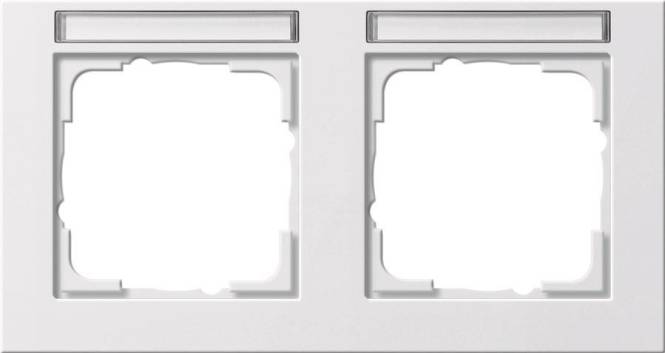 GIRA 109229 Abdeckrahmen 2fach waager. BSF E2 Reinweiß glänzend Install.Baumaterial Schalter