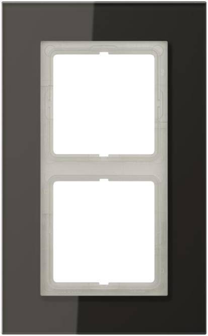 JG Rahmen 2fach LSP982GLSW schwarz Install.Baumaterial Schaltermat/Geb.Steu Schalter Steckdosenm