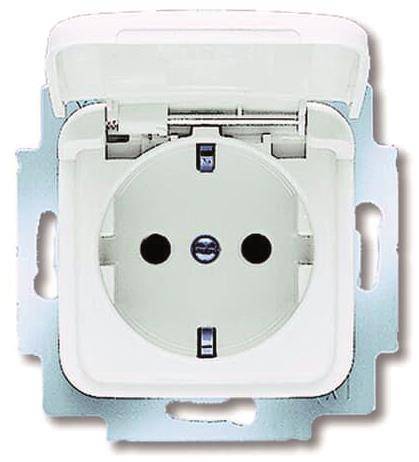 BJ SCHUKO Steckdose erh. 20 EUKB-214 Berührungsschutz Klappdeckel Install.Baumaterial Schalter