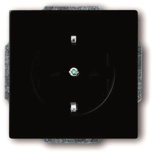 BJ future linear Schuko Kombi 20 EUC-885 schwarz matt Install.Baumaterial Schaltermat/Geb.Steu