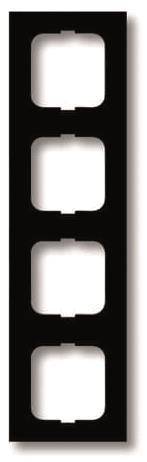 BJ future linear Rahmen 1724-885K 4fach für Kanalinstal. schwarz matt Install.Baumaterial Schalter