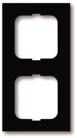 BJ future linear Rahmen 1722-885K 2fach für Kanalinstal. schwarz matt Install.Baumaterial Schalter