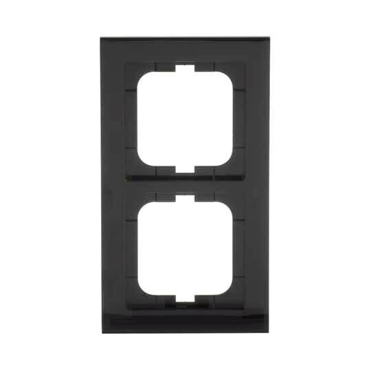 BJ Axcent Rahmen 1722-281 2fach schwarz Install.Baumaterial Schaltermat/Geb.Steu Schalter